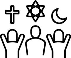 3D World Religion Day Unity Parade concept as Diverse religious communities participating in a unity parade showcasing traditions harmony World Religion Day parade event copy space vector