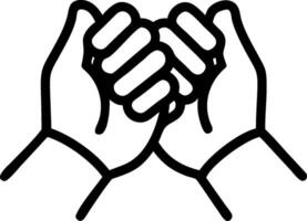 3D Unity Hands Icon concept as illustration of diverse hands joined together symbolizing unity and cooperation for World Religion Day infographics isolated on white. as 3D I vector
