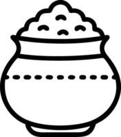 3D Traditional Pongal Pot concept as Isolated of a traditional Pongal pot overflowing with rice symbolizing abundance and gratitude perfect for infographic elements w vector