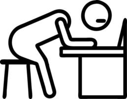 3D Tired Worker at Desk concept as Worker slumped over desk with tired expression highlighting exhaustion and Blue Monday blues for magazine advertisement with copy space. as 3D Ic vector