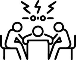 3D Stressed Team Meeting concept as Group of employees in a meeting room showing signs of stress and frustration highlighting Blue Monday challenges for magazine advertisement with vector