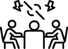 3D Stressful Business Meeting concept as Business team in meeting room showing signs of stress and frustration highlighting Blue Monday challenges for magazine advertisement with c vector
