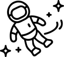 3D Soft focus image of an astronaut floating in space with digital network connections bokeh stars and copy space. concept as An astronaut drifts through space surrounded by digita vector