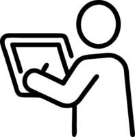 3D Soft focus image of a person using a transparent tablet with holographic displays bokeh background and copy space. concept as A user interacts with a transparent tablet emitting vector