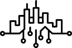 3D Soft abstract digital art of a city skyline blending into a circuit board pattern with bokeh lights representing Science Fiction Day with copy space. concept as A city skyline s vector