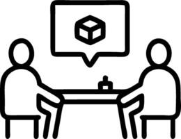 3D Scientists discussing holographic data in a conference room with copy space concept as Unposed capture of scientists analyzing holographic data projections in a conference room. vector