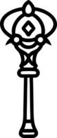 3D Reyes Magos Scepter concept as Detailed of a ceremonial scepter with intricate designs isolated on white background ideal for infographics symbolizing authority an vector