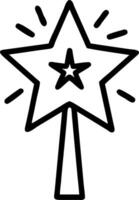 3D Reyes Magos Soaring Star Icon concept as image of a glowing star soaring upwards representing guidance and magic of Reyes Magos isolated on white ideal for infographics a vector