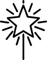3D Reyes Magos Soaring Star Icon concept as image of a glowing star soaring upwards representing guidance and magic of Reyes Magos isolated on white ideal for infographics a vector