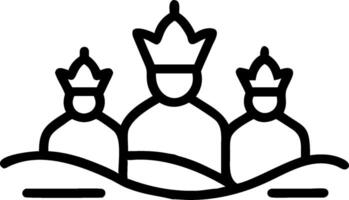 3D Reyes Magos in a tranquil garden with plain background and copy space concept as Peaceful scene of Reyes Magos in a tranquil garden set against a plain background that highlight vector