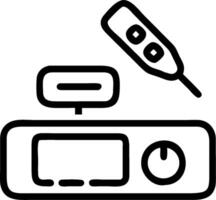 3D Remote diagnosis tools on glossy table background copy space concept as Glossy table displays remote diagnosis tools like digital thermometers and blood pressure monitors used i vector