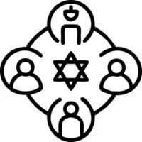 3D Portrait Faith Collaboration concept as Portrait close up of individuals from different faiths collaborating on a project expressing unity and shared purpose for World Religion vector