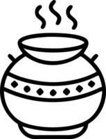 3D Pongal Portrayal Futuristic Pot Boiling concept as Futuristic portrayal of Pongal pot boiling with modern elements and vibrant colors blending tradition with innovation captured vector