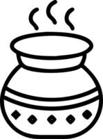 3D Pongal Portrayal Futuristic Pot Boiling concept as Futuristic portrayal of Pongal pot boiling with modern elements and vibrant colors blending tradition with innovation captured vector