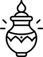 3D Pongal Lamp concept as Clean of traditional Pongal lamps kuthu vilakku glowing warmly symbolizing light and prosperity ideal for infographic icons and symbols. a vector