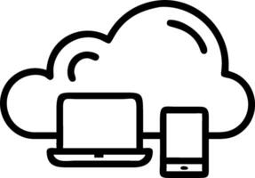 3D Plain white background with cloud service tools and copy space concept as Clean plain white backdrop featuring essential cloud service tools like laptops smartphones and analyti vector