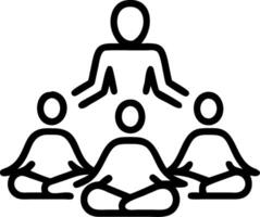 3D Plain Spiritual Reflection concept as Individuals from different religions engaged in spiritual reflection against a plain background symbolizing inner peace and unity for World vector