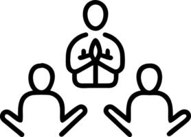 3D Plain Spiritual Reflection concept as Individuals from different religions engaged in spiritual reflection against a plain background symbolizing inner peace and unity for World vector