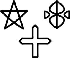 3D Plain Religious Symbols Set concept as Set of religious symbols from various faiths on a plain background designed for World Religion Day infographics promoting unity and divers vector