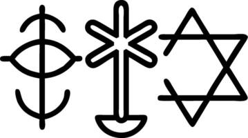 3D Plain Faith Unity Symbols concept as Plain background of faith unity symbols from various religions designed for World Religion Day infographics symbolizing unity and mut vector