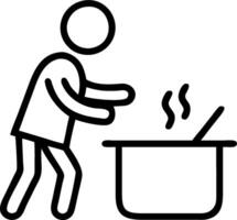 3D Person experiencing a sudden realization while cooking in the kitchen with copy space concept as A candid photograph of an individual cooking in a modern kitchen suddenly having vector
