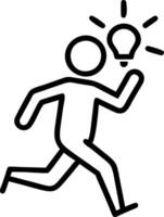 3D Person experiencing a sudden idea while jogging in the park with copy space concept as A candid shot of an individual jogging in a lush park suddenly stopping to jot down a new vector