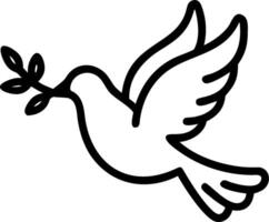 3D Peace Dove concept as illustration of a dove carrying an olive branch symbolizing peace and harmony for World Religion Day infographics isolated on white. as 3D Ic vector