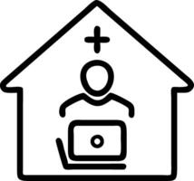 3D Patient accessing telemedicine services from home via tablet copy space concept as Patient accesses telemedicine services using a tablet from the comfort of home emphasizing eas vector