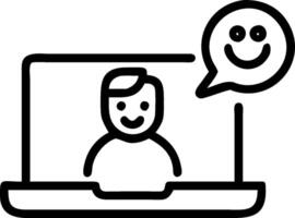 3D Patient and doctor smiling during telemedicine call copy space concept as Patient and doctor smile and interact warmly during a telemedicine call on laptop highlight vector