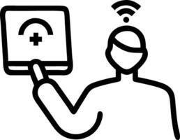 3D Nurse conducting remote health check up in patient home ample copy space concept as Nurse conducts a remote health check up using telemedicine tools in patient home emphasizing vector