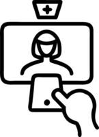 3D Nurse conducting remote health check up in patient home ample copy space concept as Nurse conducts a remote health check up using telemedicine tools in patient home emphasizing vector