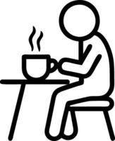 3D Melancholic Coffee Break concept as Individual taking a quiet coffee break alone appearing melancholic and tired on Blue Monday perfect for magazine advertisement with copy spac vector