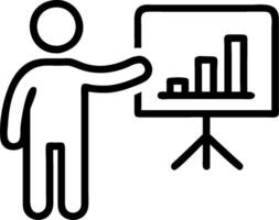 3D Manager presenting cost optimization report in open office copy space concept as A manager presents a cost optimization report to the team in an open office highlighting strateg vector