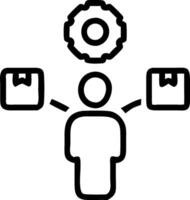 3D Manager optimizing sustainable supply chain in close up copy space concept as Manager optimizes sustainable supply chain processes in close up demonstrating efficiency and eco f vector
