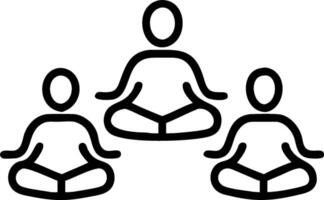 3D Meditating Diverse Faiths concept as Individuals from different faiths meditating together symbolizing unity peace World Religion Day celebration as 3D Icon isolated white backg vector