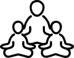 3D Meditating Diverse Faiths concept as Individuals from different faiths meditating together symbolizing unity peace World Religion Day celebration as 3D Icon isolated white backg vector