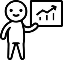 3D Manager presenting cost optimization report in open office copy space concept as A manager presents a cost optimization report to the team in an open office highlighting strateg vector