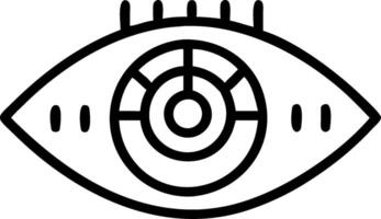 3D Macro shot of eye with digital data reflected in iris with copy space concept as Close up human eye with digital data or binary code reflected iris. Image symbolizes connection vector