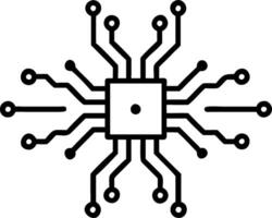 3D Macro shot of futuristic microchip with intricate patterns with copy space concept as Close up futuristic microchip showcasing intricate patterns and circuits. Image highlights vector