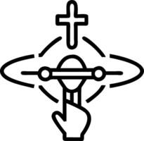 3D Macro Sacred Symbols concept as Macro close up of sacred symbols from multiple religions intertwined representing unity and respect for World Religion Day advertisement with cop vector