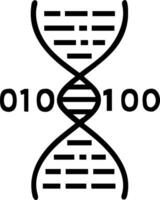 3D Macro image of DNA strand made of binary code with copy space concept as Close up DNA strand visualized using binary code. Symbolizes fusion genetics and digital technology suit vector