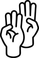 3D Interfaith Peace Hands concept as illustration of hands from different faiths forming a peace sign symbolizing unity harmony World Religion Day banner as 3D Icon isolated vector