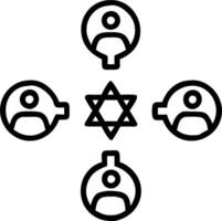 3D Harmony Religious Networking concept as Professionals from different religions networking together fostering relationships unity harmony World Religion Day networking event copy vector