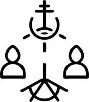 3D Harmony Religious Icons concept as Collection of harmonious religious icons representing unity and peace designed for World Religion Day infographics isolated on white backgroun vector