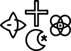 3D Glossy Religious Unity Mural concept as Glossy mural featuring religious unity symbols from different faiths promoting harmony and coexistence for World Religion Day magazine ad vector