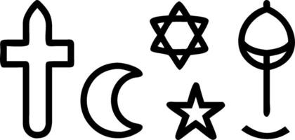 3D Glossy Faith Icons Set concept as Set of glossy faith icons representing different religions designed for World Religion Day infographics isolated on white background for clarit vector