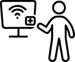 3D Doctor using telemedicine equipment in high tech lab copy space concept as Doctor operates advanced telemedicine equipment in a high tech laboratory showcasing cutting edge digi vector