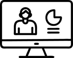 3D Doctor reviewing telemedicine patient data on desktop in plain office concept as Doctor reviews patient data on desktop computer remotely in plain office emphasizing data driven vector