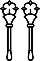 3D Close up of Reyes Magos ceremonial scepters with copy space concept as Detailed close up of Reyes Magos ceremonial scepters highlighting their ornate designs and symbolic signif vector