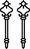 3D Close up of Reyes Magos ceremonial scepters with copy space concept as Detailed close up of Reyes Magos ceremonial scepters highlighting their ornate designs and symbolic signif vector
